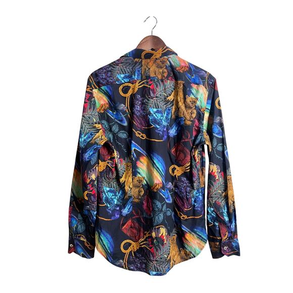 Paul Smith Explorer Print Shirt Lightweight Mens Medium - Picture 2 of 12